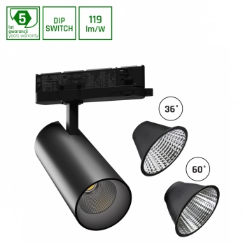Andromeda 15-27W 3200lm światło neutralne białe Ra90 czarna SLI033021NW_PW SpectrumLED