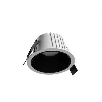 Orbito Downlight lampa wbudowywana 10W 1100lm światło ciepłe białe 40st IP44 Ra90 UGR<19 biała czarna