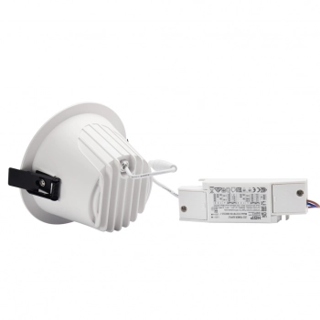 Orbito Downlight lampa wbudowywana 6-20W 2400lm światło neutralne białe IP44 Ra90 UGR<19 biała czarna