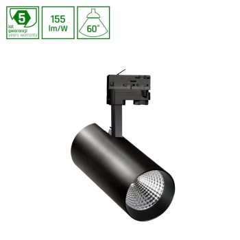 MDR Branta LED 840 na szynoprzewód 3F 10W 1550lm 4000K czarna WOJP03893 SpectrumLED