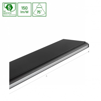 Allday Asymmetric 830 lampa wisząca 55W 8250lm 3000K czarna CASAMBI WOJP06176 SpectrumLED