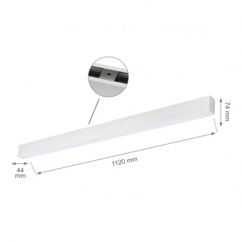 Allday Go 830 lampa wisząca 112cm LED 36W 4700lm 3000K biała