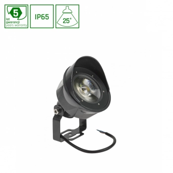 Flori Spot lampa ogrodowa 24W 1600lm światło ciepłe białe 24V IP65 szara SLI002015WW SpectrumLED