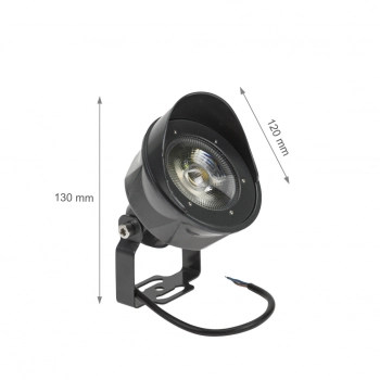 Flori Spot lampa ogrodowa 24W 1600lm światło ciepłe białe 24V IP65 szara