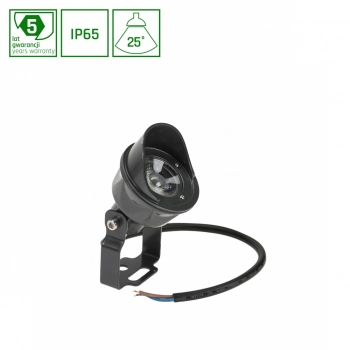 Flori Spot lampa ogrodowa LED 5W 230lm światło ciepłe białe 24V IP65 szara SLI002017WW SpectrumLED