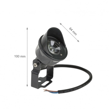 Flori Spot lampa ogrodowa LED 5W 230lm światło ciepłe białe 24V IP65 szara