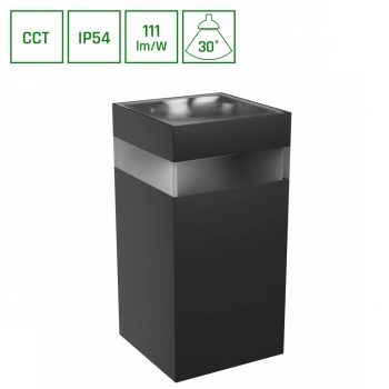Torre Ring lampa elewacyjna 9W 1000lm CCT IP54 czarna SLI003027CCT_PW SpectrumLED