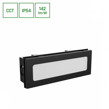Encanta lampa elewacyjna wbudowywana 6W 850lm CCT IP54 czarna SLI003034CCT_PW SpectrumLED
