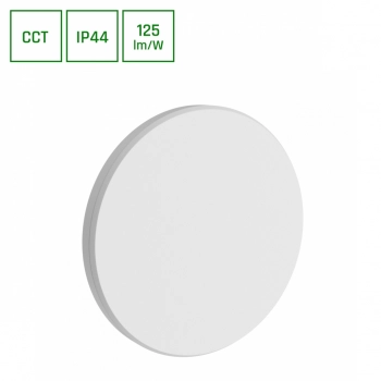 Piatta lampa elewacyjna 9W 1125lm CCT IP44 biała SLI003039CCT_PW SpectrumLED