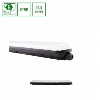 Limea Gigant Hermetyk lampa liniowa 600mm LED 20W 3250lm światło neutralne białe IP65 IK09 czarna SLI028024NW_PW_BLACK S