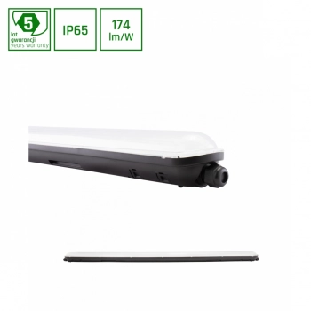 Limea Gigant Hermetyk 1200mm LED 38W 6600lm światło neutralne białe IP65 IK10 czarny SLI028025NW_PW_BLACK SpectrumLED