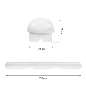 Limea Go Hermetyk 600mm 25W 3250lm światło zimne białe IP65 IK07 biała