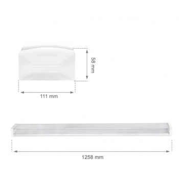 Limea Prismatica 1200mm 40W 5100lm światło neutralne białe IP44 IK10