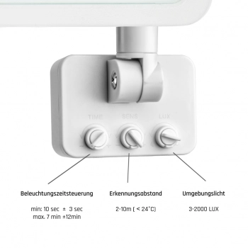 Noctis Lux 2 naświetlacz 20W 1820lm światło neutralne białe IP44 biały czujnik ruchu PIR