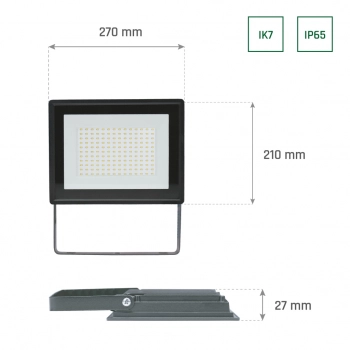Noctis Lux 3 naświetlacz 100W 9400lm światło zimne białe IP65 czarny