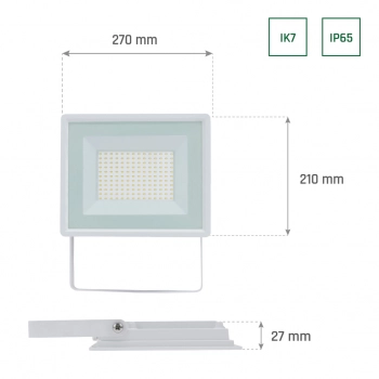 Noctis Lux 3 naświetlacz 100W 9400lm światło zimne białe IP65 biały
