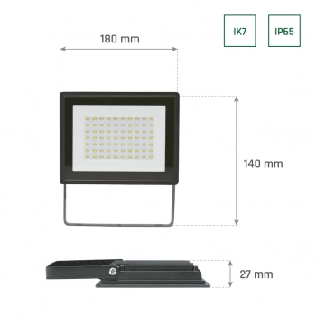 Noctis Lux 3 naświetlacz 50W 4300lm światło ciepłe białe IP65 czarny