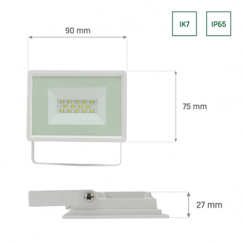 Noctis Lux 3 naświetlacz 10W 975lm światło neutralne białe IP65 biały