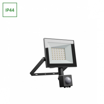 Noctis Lux 4 naświetlacz 30W 2500lm światło neutralne białe IP44 czarny czujnik ruchu PIR SLI029072NW_CZUJNIK_PW Spectru