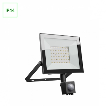 Noctis Lux 4 naświetlacz 50W 4300lm światło ciepłe białe IP44 czarny czujnik ruchu PIR SLI029073WW_CZUJNIK_PW SpectrumLE