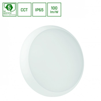 Nymphea City Pro plafon LED 18W 1800lm CCT IP65 IK10 biały czujnik ruchu MV SLI031028CCT_CZUJNIK SpectrumLED