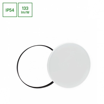 Nymphea Black & White Rings 40W 5300lm światło zimne biał IP54 biała czarna SLI031037CW_PW SpectrumLED