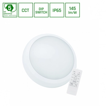 Nymphea City Pro 2 18/24W 3500lm CCT IP65 IK08 biała SLI031039CCT_PW_SENSOR SpectrumLED