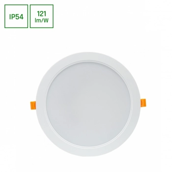 Dure 3 Downlight lampa wbudowywana 24W 2900lm światło ciepłe białe IP54 IK06 biała SLI043009WW_PW SpectrumLED
