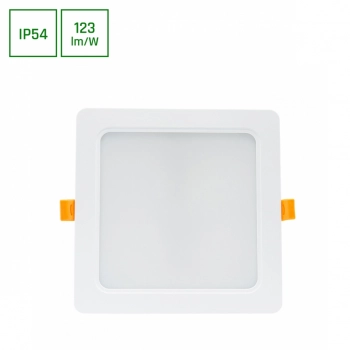Dure 3 Downlight lampa sufitowa wbudowywana 18W 2200lm światło zimne białe IP54 IK06 biała SLI043011CW_PW SpectrumLED