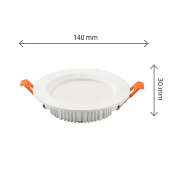 Dure 3 Max Downlight 12W 1600lm światło zimne białe IP44 IK06 biała