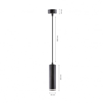 Madara Mini Ring lampa wisząca GU10 czarna