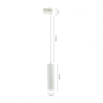 Madara Mini Ring lampa wisząca GU10 na szynoprzewód 3F biała