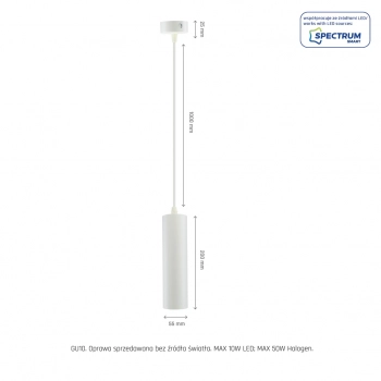 Madara Mini II lampa wisząca GU10 biała