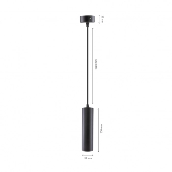 Madara Mini II lampa wisząca GU10 czarna