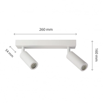 Madara Slim lampa sufitowa 2xGU10 MR11 biała