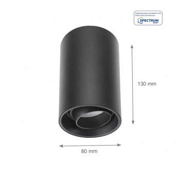 Chloe lampa sufitowa GU10 czarna