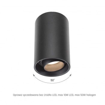 Chloe lampa sufitowa GU10 czarna