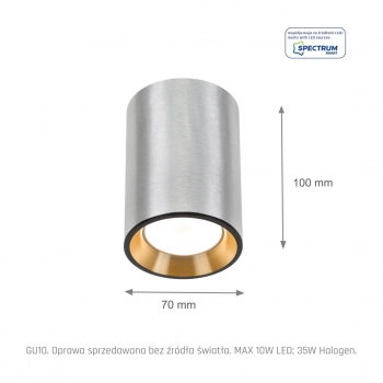 Chloe mini lampa sufitowa GU10 srebrna