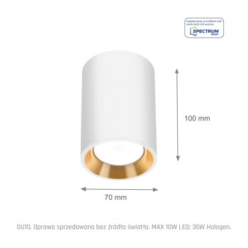 Chloe mini lampa sufitowa GU10 biała