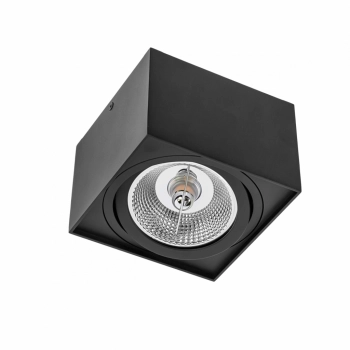 Chloe GU10 AR111 lampa sufitowa czarna kwadratowa ruchoma SLIP005039 SpectrumLED