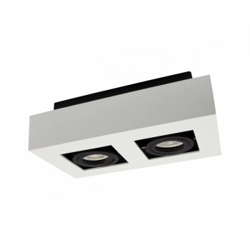 Mirora lampa sufitowa 2xGU10 biała czarna SLIP005046 SpectrumLED