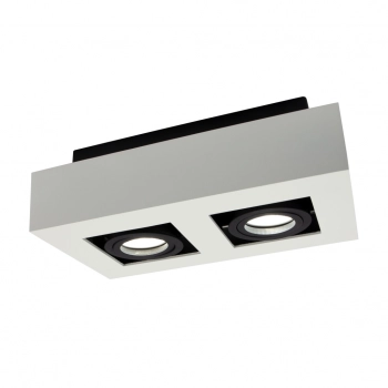 Mirora lampa sufitowa 2xGU10 biała czarna