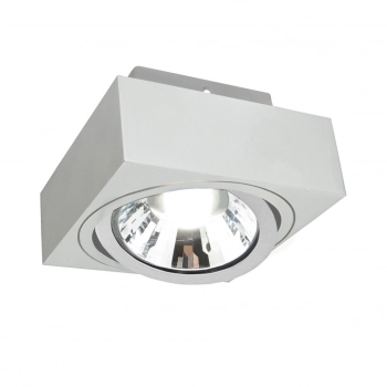 Mirora lampa sufitowa GU10 AR111 biała kwadratowa ruchoma