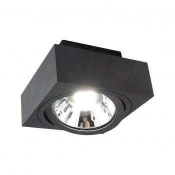 Mirora lampa sufitowa GU10 AR111 czarna kwadratowa ruchoma