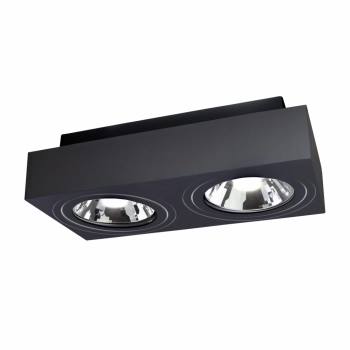Mirora lampa sufitowa 2xGU10 czarna prostokątna ruchoma SLIP005050 SpectrumLED