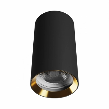 Chloe Variosa lampa okrągła natynkowa GU10 czarna środek złoty SLIP005061 SpectrumLED