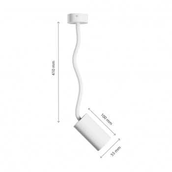 Variosa Flexi kinkiet GU10 biały okrągły