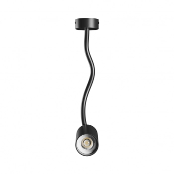 Variosa Flexi lampa sufitowa GU10 czarna okrągła
