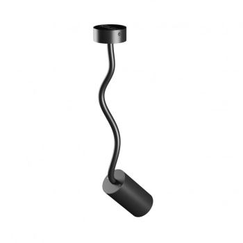 Variosa Flexi lampa sufitowa GU10 czarna okrągła