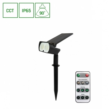 Oculus Solaris stojąca wbijana 200lm CCT IP65 czarna SLI049002 SpectrumLED